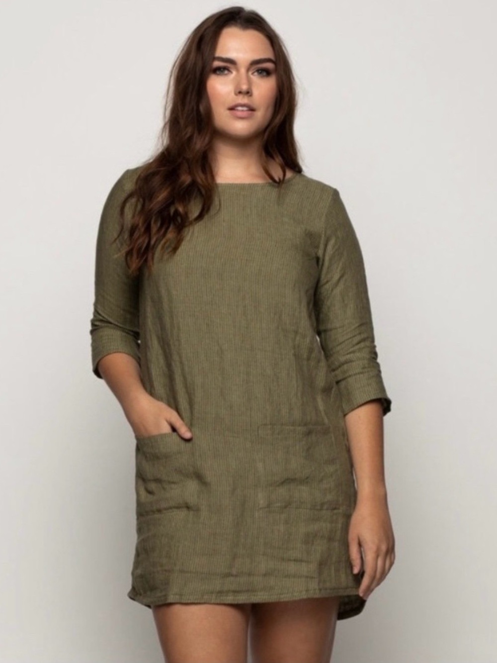 Pyne and Smith No. 20 Dress in Fern Stripe- Size XS